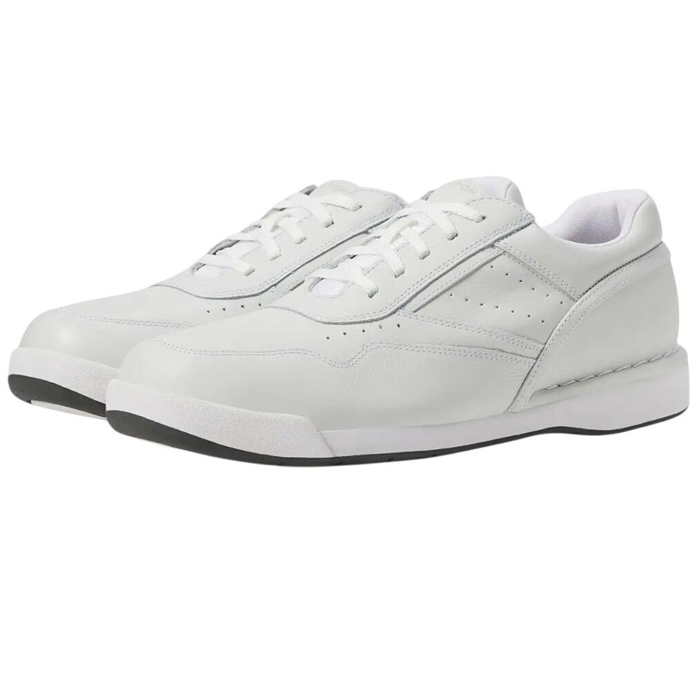 Rockport Mens ProWalker M7100 Sneakers US 7.5 Extra Wide White Leather EUC